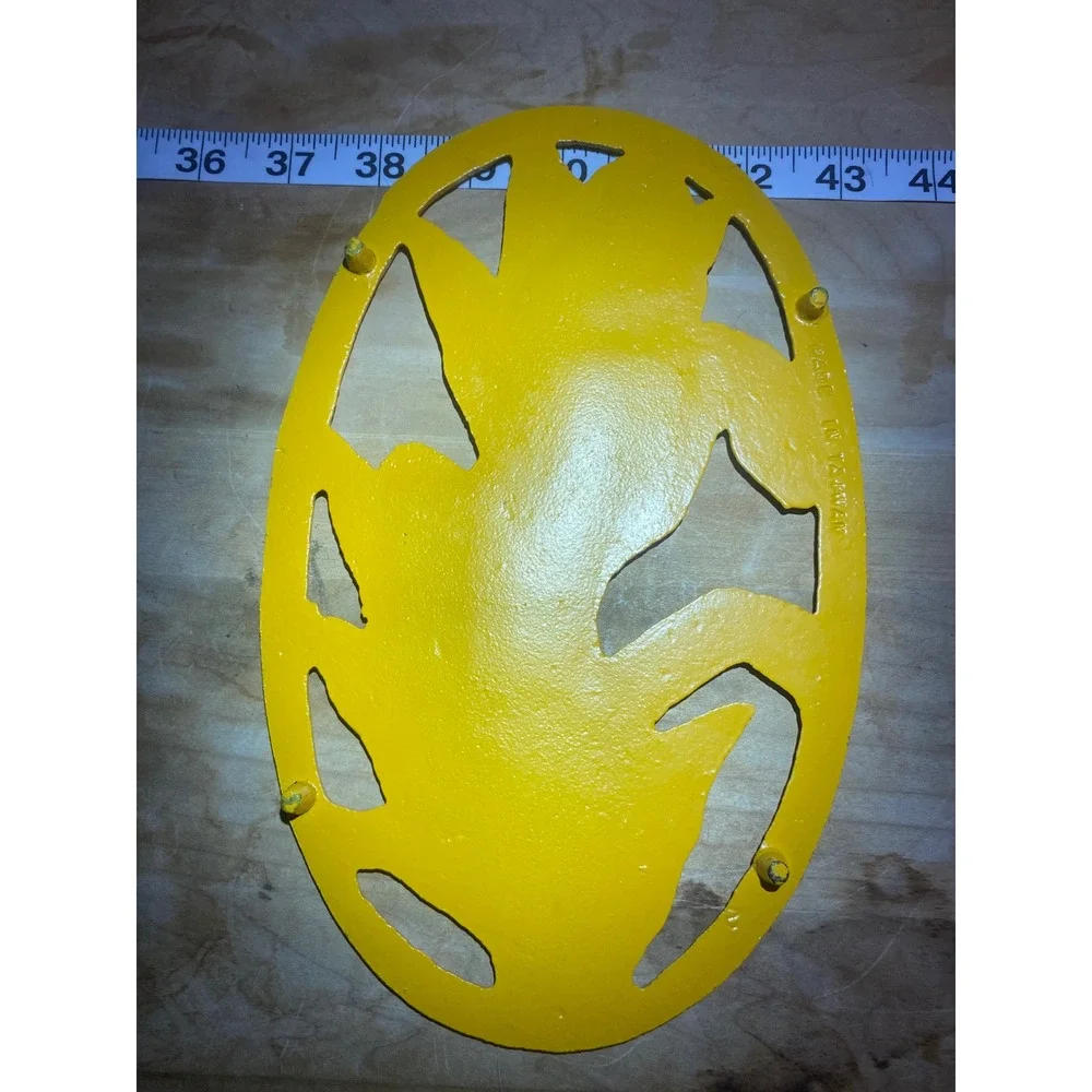 Vintage Yellow Cast Iron Corn on the Cob Trivet Oval Farmhouse Kitchen Decor